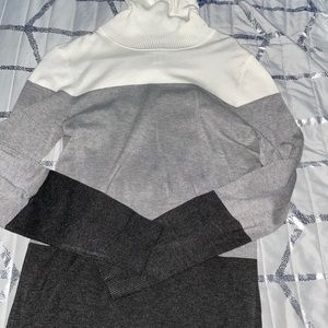 Calvin Klein Gray Color Block Sweater